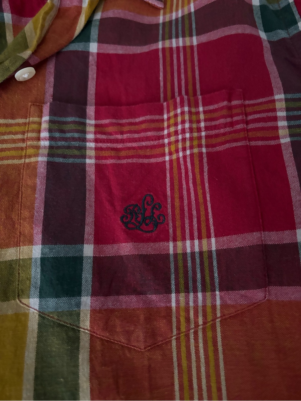 Lauren Ralph Lauren Women’s Plaid Button-Up Shirt - Red/Yellow - Picture 3 of 4